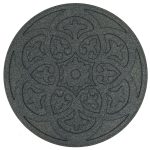 Nicoman Round Grey Scroll Stepping Stone - Pack of 2