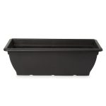Verve Florus 15L Black Plastic Bell Rectangular Trough (H)20cm (W)24.5cm (D)60cm