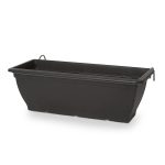Verve Florus 15L Black Plastic Bell Rectangular Trough (H)20cm (W)24.5cm (D)60cm - Image 2