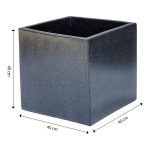 Verve 56L Dark grey Concrete Square Planter (H)40cm (W)40cm (D)40cm - Image 4