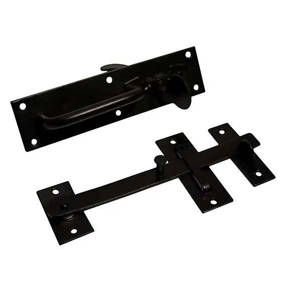 imgi_48_blooma-suffolk-black-steel-gate-latch-l-45mm_5059340456454_01c_bq Blooma Black Powder-coated Steel Tee hinge (L)127mm - Image 1