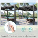 10 Ft. W X 10 Ft. D Aluminium Pergola With Adjustable Louvered Roof - Image 4