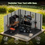 Patiowell 10x10 FT Plastic Storage Shed with Skylight & Windows & Lock - Image 6