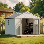 Patiowell 10x10 FT Plastic Storage Shed with Skylight & Windows & Lock - Image 8
