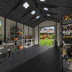 Patiowell 10x16ft Kick-it Plastic Storage Shed with Skylight & Windows - Image 8
