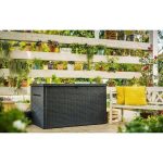Keter Java 870 Litre Plastic Storage Box Grey - Image 2