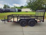 7' X 12' Straight Deck Utility Trailer 2ft Mesh Sides Double Axle 7K GVWR - Image 3
