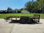 6'4" x 14 Utility Trailer Powder Coated Dovetail (2) 3500 Axles 7k GVWR - Image 4