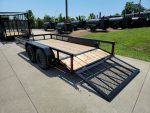 6.4x14 Dovetail Utility Trailer with Side Baskets (2) 3500lb Axles - Image 14