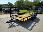 7x14 Dovetail Utility Trailer with Side Gate and Rear Gate (2) 3500lb Axles 7K GVWR - Image 3