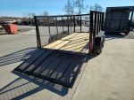 6.4' X 12' Straight Deck Tandem Utility Trailer 4ft Mesh Sides (2) 3,500lb Axles - Image 13