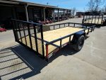 6'4" x 14 Utility Trailer Dovetail With Gate Powder Coated 3,500lb Axle - Image 13