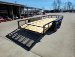 6'4" x 16 Utility Trailer Double Axle Dovetail With Gate Powder Coated (2) 3500lb Axles - Image 9