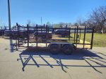 6.4x16 Straight Deck Tandem Utility Trailer 4.5ft Ladder Racks - Image 4