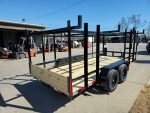 6.4x16 Straight Deck Tandem Utility Trailer 4.5ft Ladder Racks - Image 7