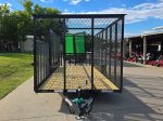 7x18 Dovetail Debris Utility Trailer w/ Side Gate 6 Foot Mesh sides (2) 3,500lb Axles 7K GVWR - Image 2
