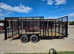 7x18 Dovetail Debris Utility Trailer w/ Side Gate 6 Foot Mesh sides (2) 3,500lb Axles 7K GVWR - Image 4