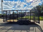 7x18 Dovetail Debris Utility Trailer w/ Side Gate 6 Foot Mesh sides (2) 3,500lb Axles 7K GVWR - Image 6
