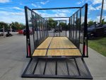 7x18 Dovetail Debris Utility Trailer w/ Side Gate 6 Foot Mesh sides (2) 3,500lb Axles 7K GVWR - Image 12