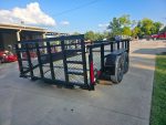 7x14 Tandem Utility Trailer (2) 5200lb Axles w/ Rear Brakes 2FT Mesh Sides Dovetail - Image 8