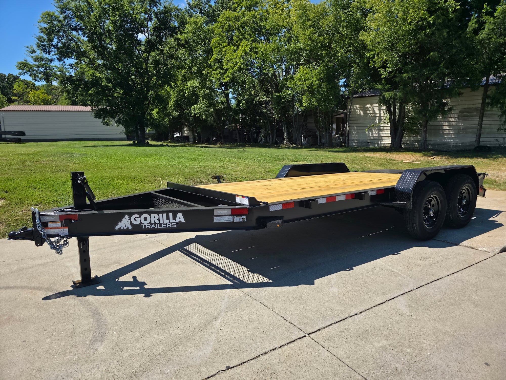 20250826_131620 7x16 Equipment Trailer Dovetail Mini King Kong Ramps (2) 7,000LB Axles - Image 1