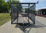 7x16 Debris Junk Trash Leaf Removal Trailer 6ft Mesh Sides and Ladder Racks 7k GVWR - Image 3