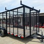 7x16 Debris Junk Trash Leaf Removal Trailer 6ft Mesh Sides and Ladder Racks 7k GVWR