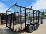 7x16 Debris Junk Trash Leaf Removal Trailer 6ft Mesh Sides and Ladder Racks 7k GVWR - Image 5