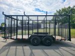 7x16 Debris Junk Trash Leaf Removal Trailer 6ft Mesh Sides and Ladder Racks 7k GVWR - Image 4