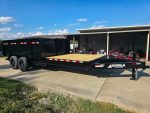 7x20 Hybrid Dump Utility Trailer with 3ft Sides Open Deck Equipment (2) 7K Axles - Image 2