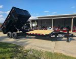 7x20 Hybrid Dump Utility Trailer with 3ft Sides Open Deck Equipment (2) 7K Axles