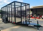 6.4' x 14'  Leaf Cage Debris Loader Utility Trailer (2) 3500 Axles