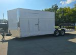 8.5x24 White Enclosed Hybrid with Side Ladder Racks (2) 7,000lb Axles 14K GVWR - Image 4