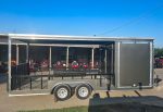 8.5x20 Charcoal Enclosed Hybrid Trailer with Gullwing (2) 3,500lb Axles - Image 3