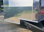 7x18 White Hybrid V Nose Trailer with 1' Mesh Siding (2) 5,200lb Axles - Image 4