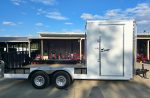 7x18 White Hybrid V Nose Trailer with 1' Mesh Siding (2) 5,200lb Axles - Image 6