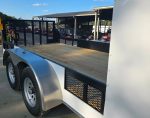 7x18 White Hybrid V Nose Trailer with 1' Mesh Siding (2) 5,200lb Axles - Image 8