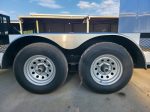 7x18 White Hybrid V Nose Trailer with 1' Mesh Siding (2) 5,200lb Axles - Image 18