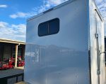 7x18 White Hybrid V Nose Trailer with 1' Mesh Siding (2) 5,200lb Axles - Image 9
