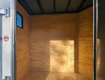 7x18 White Hybrid V Nose Trailer with 1' Mesh Siding (2) 5,200lb Axles - Image 24