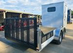 7x18 White Hybrid V Nose Trailer with 1' Mesh Siding (2) 5,200lb Axles - Image 10