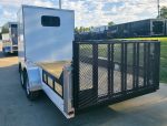 7x18 White Hybrid V Nose Trailer with 1' Mesh Siding (2) 5,200lb Axles - Image 12