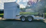 7x18 White Hybrid V Nose Trailer with 1' Mesh Siding (2) 5,200lb Axles - Image 13