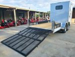 7x18 White Hybrid V Nose Trailer with 1' Mesh Siding (2) 5,200lb Axles - Image 15
