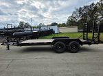 7x16 I-Beam Equipment Skid Steer Trailer (2) 5200lb Axles with Stand-Up Ramps 10K GVWR - Image 2