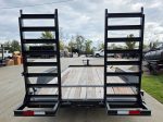 7x16 I-Beam Equipment Skid Steer Trailer (2) 5200lb Axles with Stand-Up Ramps 10K GVWR - Image 5