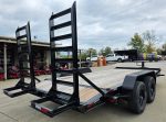 7x16 I-Beam Equipment Skid Steer Trailer (2) 5200lb Axles with Stand-Up Ramps 10K GVWR - Image 6