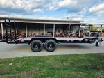 7' x 18' I-Beam Equipment Trailer (2) 7K Axles Stand-Up Ramps 14K GVWR - Image 6