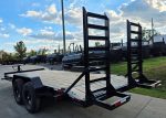 7' x 18' I-Beam Equipment Trailer (2) 7K Axles Stand-Up Ramps 14K GVWR - Image 9