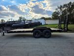 7' x 18' I-Beam Equipment Trailer (2) 7K Axles Stand-Up Ramps 14K GVWR - Image 4